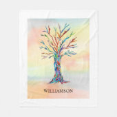 Personalisierte Regenbogenbaum Fleece Blanket (Vorderseite)