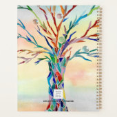 Personalisierte Regenbogenbäume 2022 Planer (Rückseite)