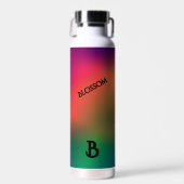 Personalisierte Regenbogenblüte Trinkflasche (Vorne)