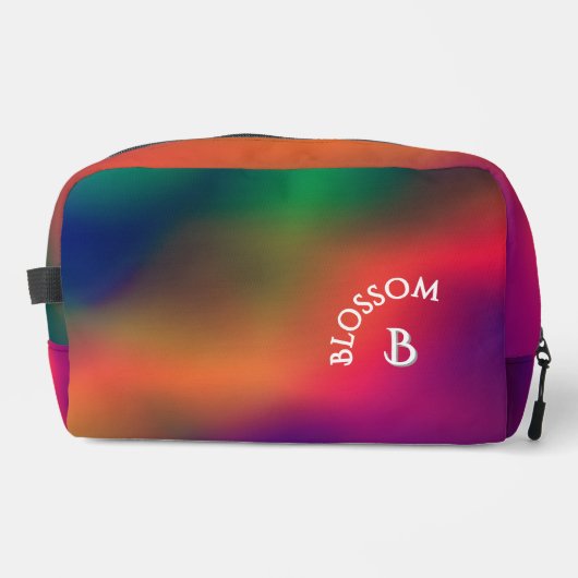 Personalisierte Regenbogenblüte Waschbeutel (Vorderseite)