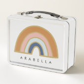 Personalisierte Regenbogendose Metall Brotdose (Vorderseite)