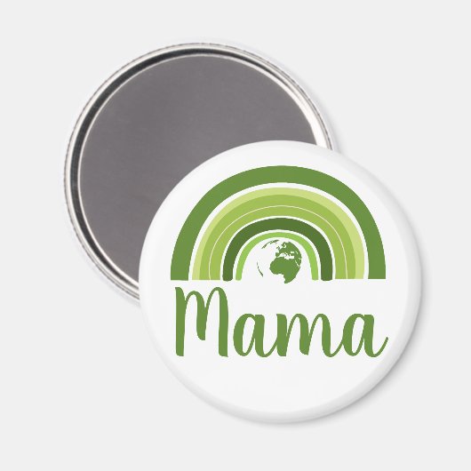 Personalisierte Regenbogenerde Mama Magnet (Vorderseite/Rückseite)
