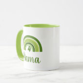 Personalisierte Regenbogenerde Mama Tasse (Vorderseite Links)