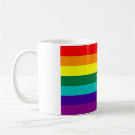 Personalisierte Regenbogenflagge zum LGBTQ-Stolzmo Kaffeetasse