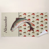 Personalisierte Regenbogenforelle Strandtuch (Vorderseite)