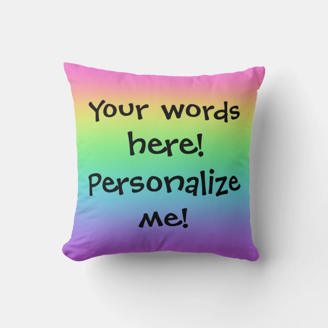 Personalisierte Regenbogenglanz Kissen (Vorderseite)
