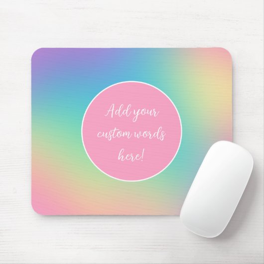 Personalisierte Regenbogenglanz Mousepad (Mit Mouse)