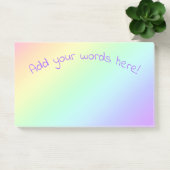 Personalisierte Regenbogenglanz Post-it Klebezettel (Büro)