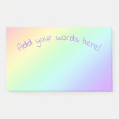 Personalisierte Regenbogenglanz Post-it Klebezettel (Vorderseite)