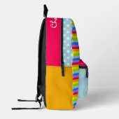 Personalisierte Regenbogenschule Bedruckter Rucksack (Links)