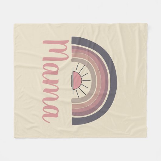 Personalisierte Regenbogensonne Fleecedecke (Vorderseite (Horizontal))