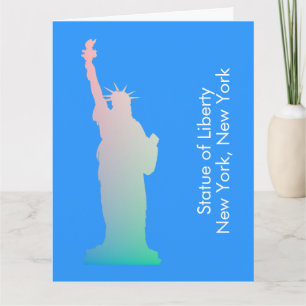 Personalisierte Regenbogenstatue der Liberty New Y Karte