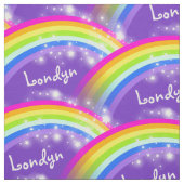 Personalisierte Regenbogensterne lila Stoff (Muster)