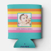 Personalisierte Regenbogenstreifen Graphic Dosenkühler (Rückseite)