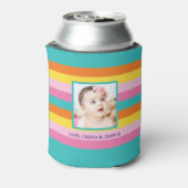 Personalisierte Regenbogenstreifen Graphic Dosenkühler (Kanne Rückseite)