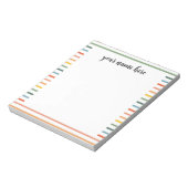 Personalisierte Regenbogenstreifen Notepad Notizblock (Rotiert)