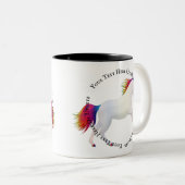 Personalisierte Regenbogenvorlage Zweifarbige Tasse (VorderseiteRechts)