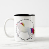 Personalisierte Regenbogenvorlage Zweifarbige Tasse (Links)