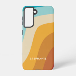 Personalisierte Regenbogenwellen Samsung Galaxy Hülle
