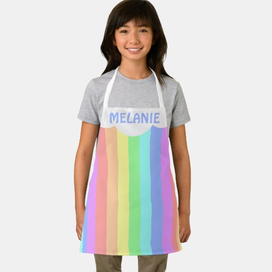 Personalisierte Regenbogenwolke farbenfroh Schürze (Insitu)