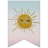 Personalisierte Regenbogenwolken-sonne thematisch Wimpelkette (Erste Fahne)