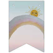 Personalisierte Regenbogenwolken-sonne thematisch Wimpelkette (Dritte Fahne)