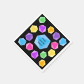 Personalisierte Regenbogenwürfel Serviette (Ecke)