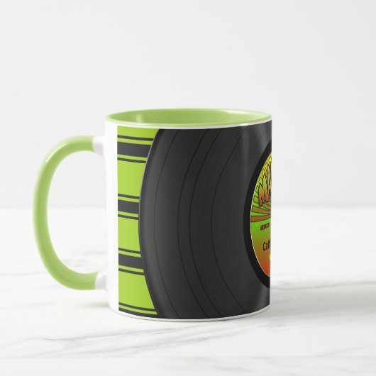 Personalisierte Reggae-Vinylaufzeichnung Tasse (Links)