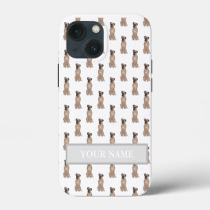 Personalisierte Reh-Maske-Boxer-Hund iPhone 13 Mini Hülle