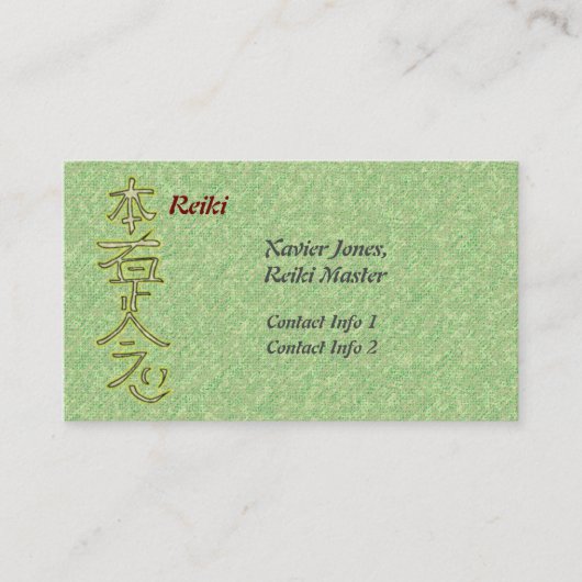 Personalisierte Reiki Master Visitenkarten Visitenkarte (Vorderseite)