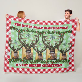 Personalisierte "Rein Family" 5 Foto Fleece Blanke