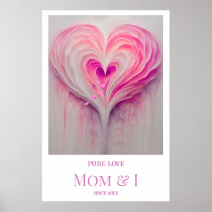Personalisierte "reine Liebe" Mauer Kunst - Mama u Poster