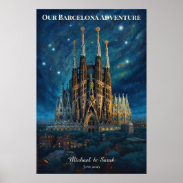 Personalisierte Reise nach Barcelona | Sagrada Fam Poster