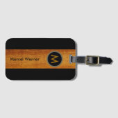 personalisierte Reise- / stilvolle Monogramm Gepäc Gepäckanhänger (Vorderseite (Horizontal))