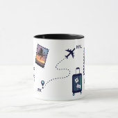 Personalisierte Reiseerinnerungen Tasse (Zentrum)