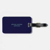 personalisierte Reisemonografie Gepäckanhänger (Rückseite horizontal)