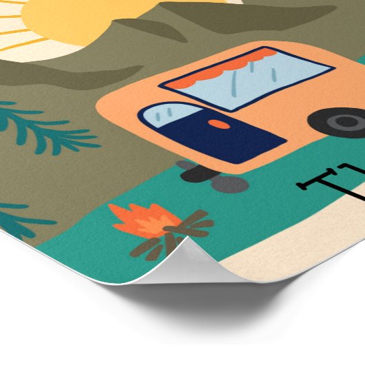 Personalisierte Reisezeit Poster (Ecke)