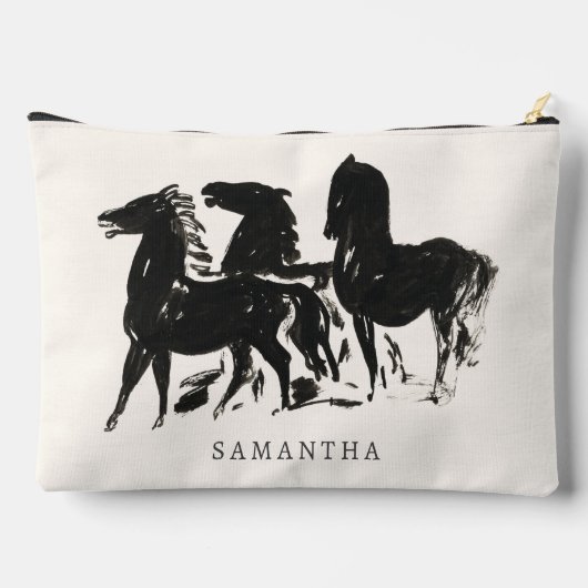 Personalisierte Reitpferde Zubehörtasche (Rückseite)