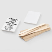 Personalisierte REKTANGLE WEISSE WEDDFANS Fächer (Non-assembled)