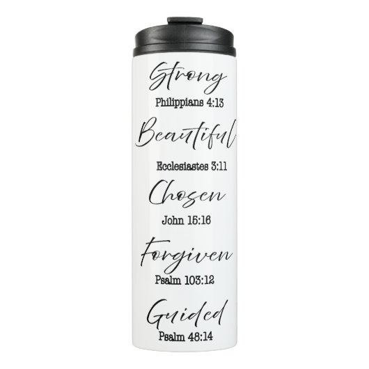 Personalisierte religiöse Zitate Thermosbecher (Vorderseite)