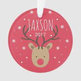 Personalisierte Ren-Weihnachtsverzierung Ornament