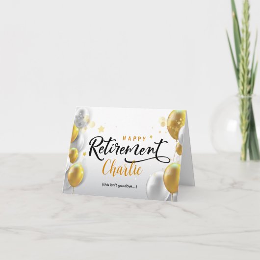 personalisierte Rentengrußkarte Karte (Vorderseite)