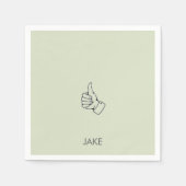 Personalisierte Rentenzählung steigt Serviette (Vorderseite)