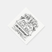 Personalisierte Rentenziffer schwarze Typografie Serviette (Ecke)