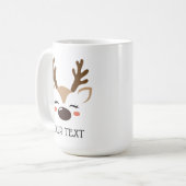 Personalisierte Rentier-Kakao oder Kaffee-Tasse Kaffeetasse (Vorderseite Links)