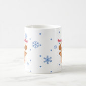 Personalisierte Rentier Snowflake Tasse (Mittel)