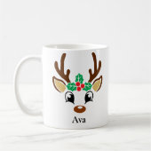 Personalisierte Rentier Weihnachtsfeier Tasse (Links)