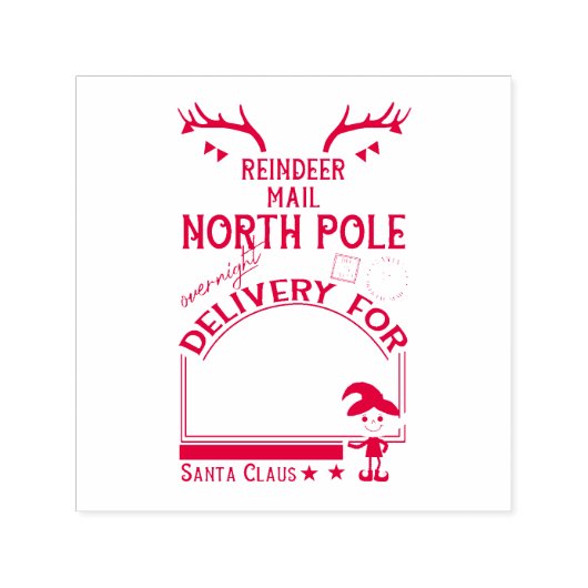 Personalisierte Rentierbriefe Permastempel (Design)