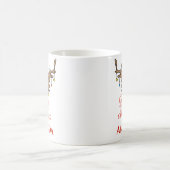 Personalisierte Rentierdekoration - Frohe Weihnach Verwandlungstasse (Mittel)