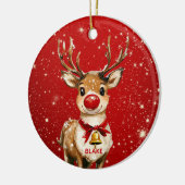 Personalisierte Rentiere - Adorable Keepake-Kinder Keramik Ornament (Links)